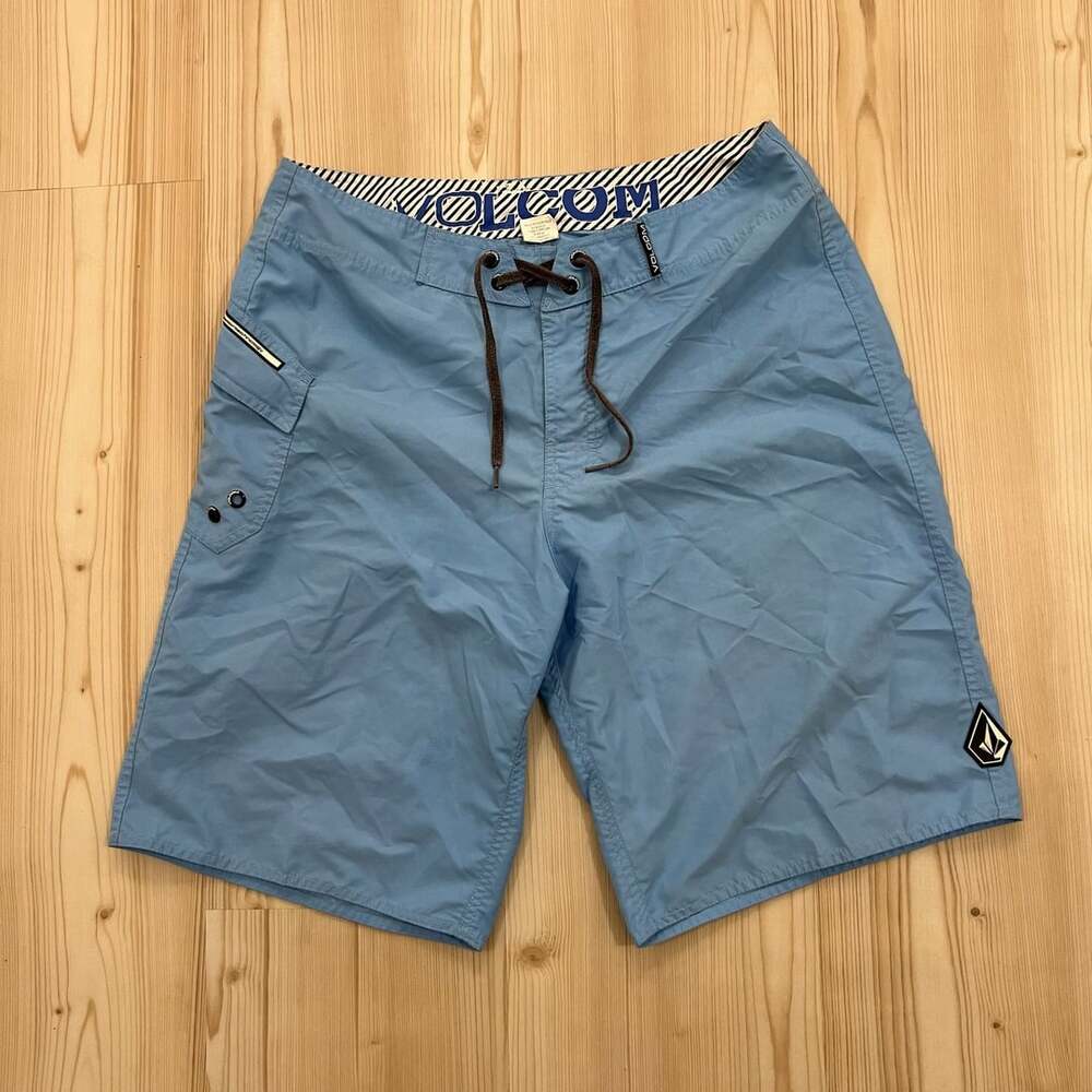 Volcom Mod-Tech Blue Board Shorts Swim Trunks Size 34